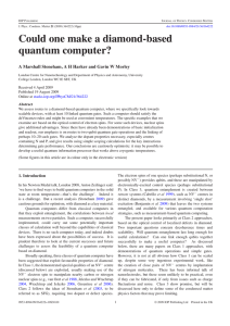 Could one make a diamond-based quantum computer?