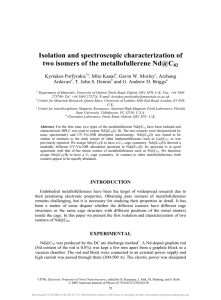 Isolation and spectroscopic characterization of two isomers of the metallofullerene Nd@C