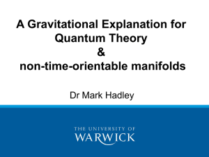 A Gravitational Explanation for Quantum Theory &amp; non-time-orientable manifolds