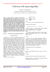 A Review of K-mean Algorithm  Jyoti Yadav