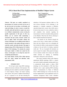 FPGA Based Real Time Implementation of Modified Tollgate System