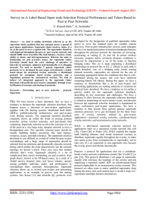 Survey on A Label-Based Super node Selection Protocol Performance and... Peer to Peer Networks