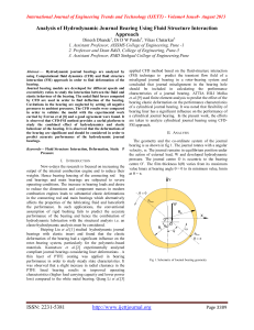 Analysis of Hydrodynamic Journal Bearing Using Fluid Structure Interaction Approach