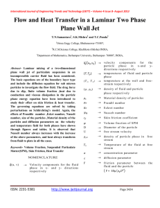 Flow and Heat Transfer in a Laminar Two Phase T.N.Samantara