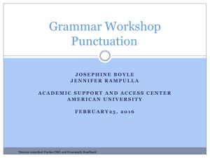 Grammar Workshop Punctuation