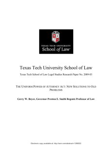 Texas Tech University School of Law T U