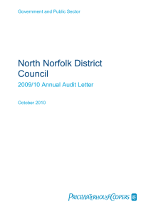  North Norfolk District Council 2009/10 Annual Audit Letter