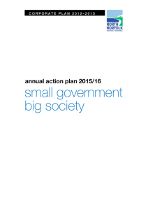 small government big society annual action plan 2015/16