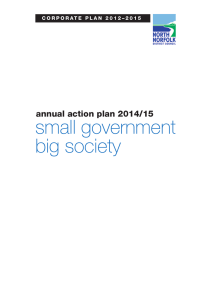 small government big society annual action plan 2014/15