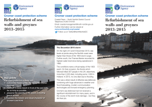 Refurbishment of sea walls and groynes Cromer coast protection scheme