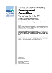 Development Committee  Thursday 14 July 2011