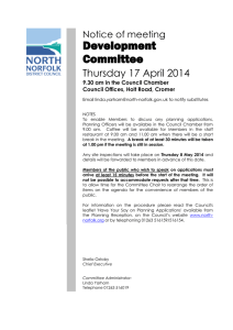 Development Committee  Thursday 17 April 2014