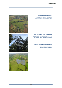 SUMMARY REPORT AVIATION EVALUATION PROPOSED SOLAR FARM FORMER RAF COLTISHALL