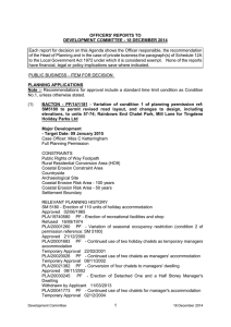 Each report for decision on this Agenda shows the Officer... of the Head of Planning and in the case of... OFFICERS' REPORTS TO