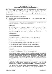Each report for decision on this Agenda shows the Officer... of  the  Head  of  Development ... OFFICERS’ REPORTS TO – 18 OCTOBER 2012