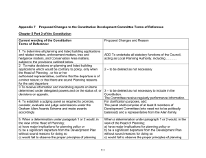 Appendix 7    Proposed Changes to the Constitution... Chapter 5 Part 3 of the Constitution