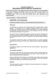OFFICERS’ REPORTS TO DEVELOPMENT CONTROL COMMITTEE – 20 JANUARY 2011