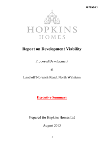 Report on Development Viability  Proposed Development at