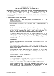 Each report for decision on this Agenda shows the Officer... of  the  Head  of  Development ... OFFICERS’ REPORTS TO – 23 AUGUST 2012