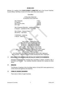 DEVELOPMENT  COMMITTEE Councillors