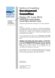 Development Committee  Friday 29 June 2012