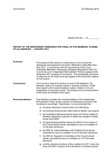 Full Council 22 February 2012