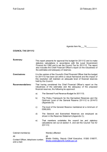 Full Council 23 February 2011