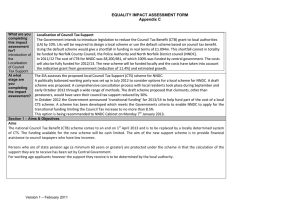 EQUALITY IMPACT ASSESSMENT FORM Appendix C Localisation of Council Tax Support 