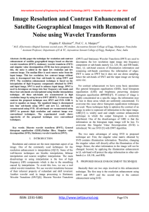 Image Resolution and Contrast Enhancement of Noise using Wavelet Transforms
