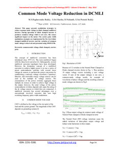 Common Mode Voltage Reduction in DCMLI