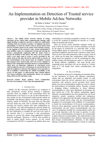 An Implementation on Detection of Trusted service  Mr.Rahul A Jichkar