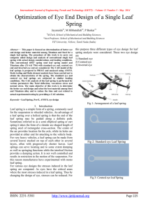 Optimization of Eye End Design of a Single Leaf Spring Jayanaidu