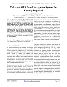 Voice and GPS Based Navigation System for Visually Impaired Harsha Gawari