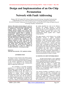 Design and Implementation of an On-Chip Permutation Network with Fault Addressing Deepa p