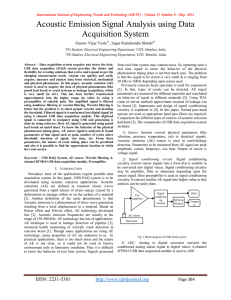 Acoustic Emission Signal Analysis using Data Acquisition System Gaurav Vijay Yeole