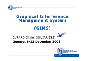 Graphical Interference Management System (GIMS) EVRARD Olivier (BR/IAP/STS)