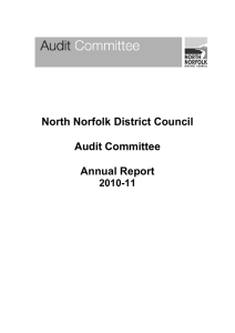 North Norfolk District Council Audit Committee Annual Report