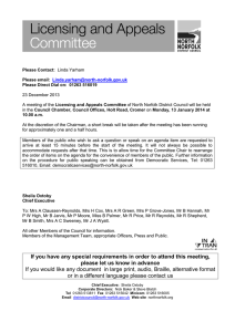 23 December 2013 Licensing and Appeals Committee