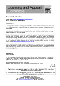 28 August 2014 Licensing and Appeals Committee