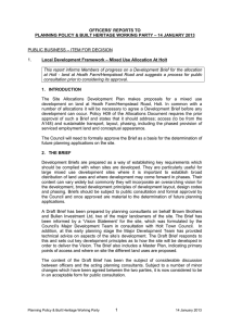 – ITEM FOR DECISION PUBLIC BUSINESS OFFICERS’ REPORTS TO – 14 JANUARY 2013