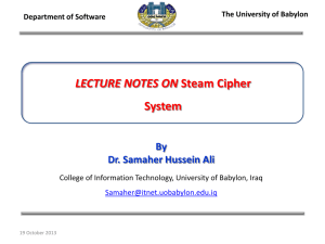 LECTURE NOTES ON  By Dr. Samaher Hussein Ali