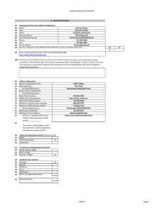 Common Data Set 2014-2015 Name: Title: Office: