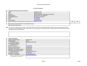 Common Data Set 2009-2010