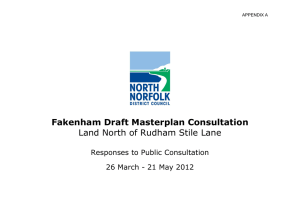 Fakenham Draft Masterplan Consultation  Responses to Public Consultation