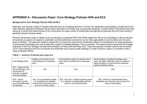 APPENDIX A - Discussion Paper: Core Strategy Policies HO9 and...