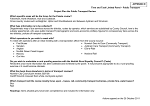 APPENDIX E Time and Task Limited Panel – Public Transport