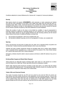 Site Licence Conditions for Touring Caravan/Camping Sites