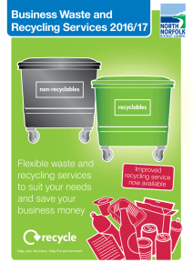 Business Waste and Recycling Services 2016/17