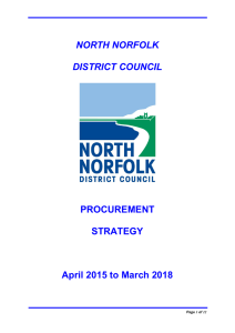 NORTH NORFOLK DISTRICT COUNCIL PROCUREMENT