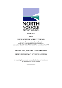 BYELAWS NORTH NORFOLK DISTRICT COUNCIL